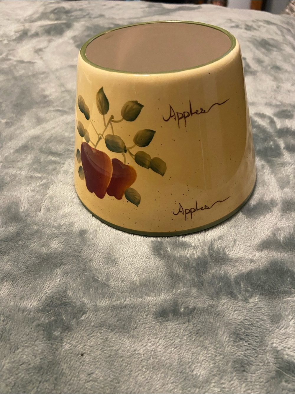 Yellow Apple Motif Ceramic candle shade home interiors orchard 5”